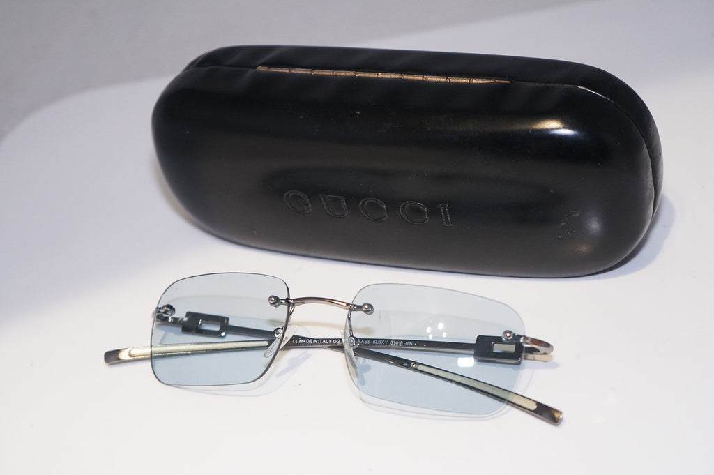 GUCCI 1990 Vintage Mens Unisex Designer Sunglasses Silver GG 1777 6LBXY 15366