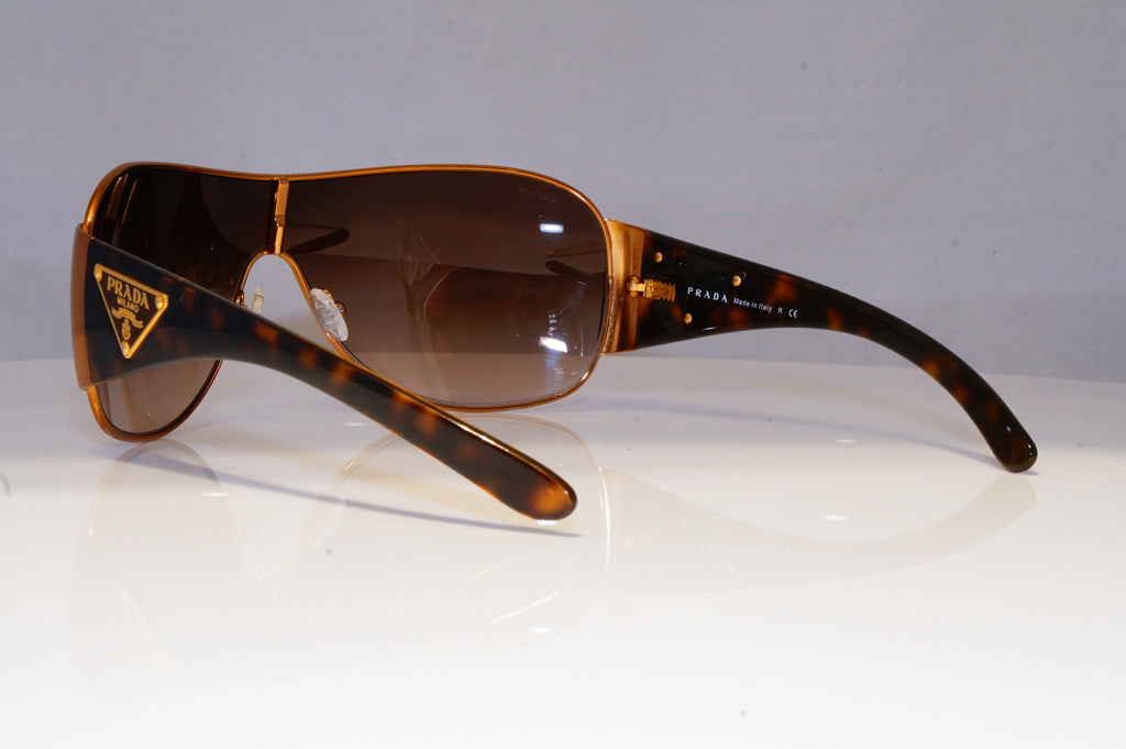PRADA Mens Womens Unisex Designer Sunglasses Gold Shield SPR 57L 7OE-6S1 20813