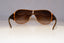 PRADA Mens Womens Unisex Designer Sunglasses Gold Shield SPR 57L 7OE-6S1 20813