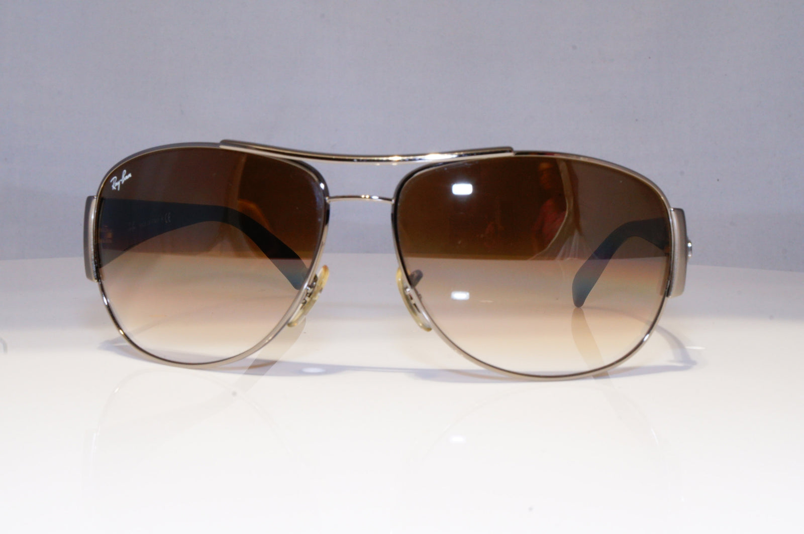 RAY BAN Mens Designer Sunglasses Silver Pilot RB 3358 004 51 20714