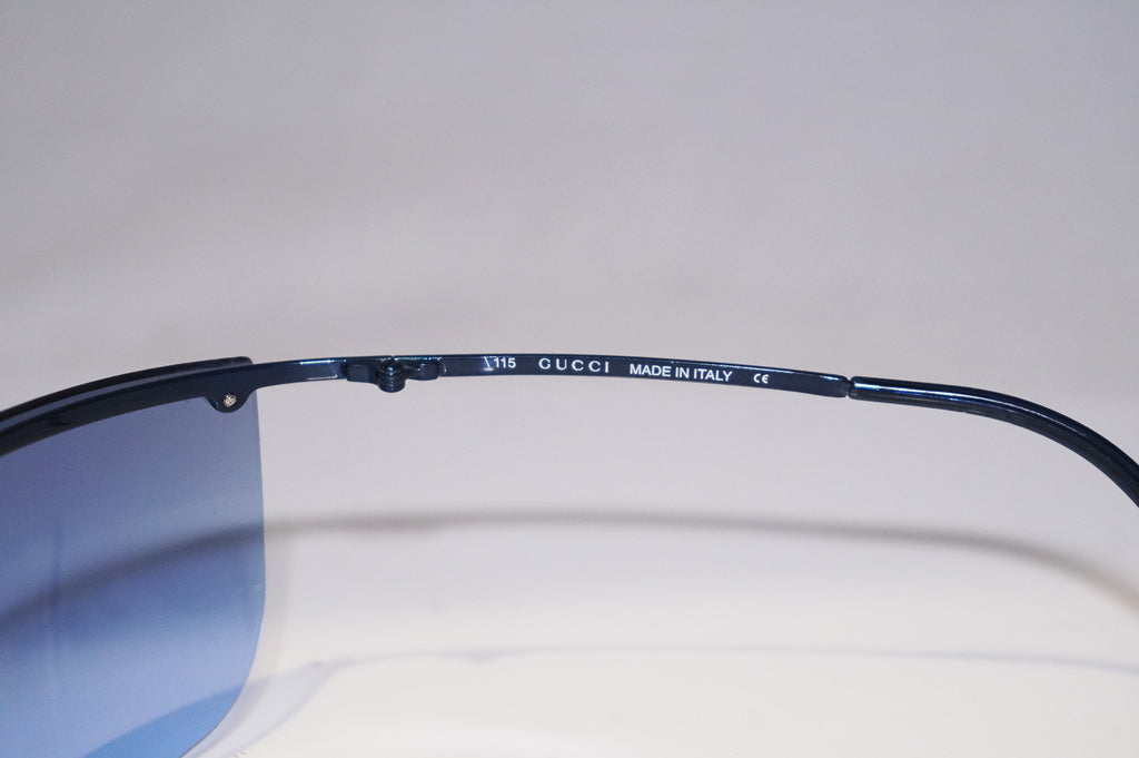 GUCCI 1990 Vintage Mens Designer Sunglasses Blue Wrap GG 2652 T6R 15348