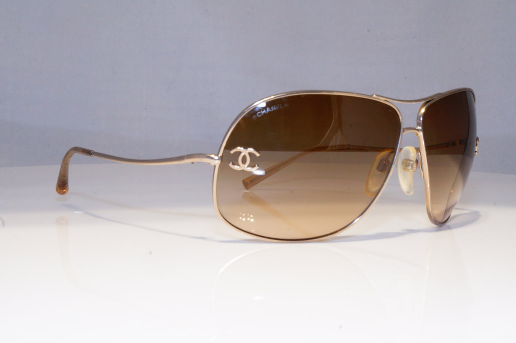 CHANEL Womens Designer Sunglasses Silver Pilot 4132 GLD 20706