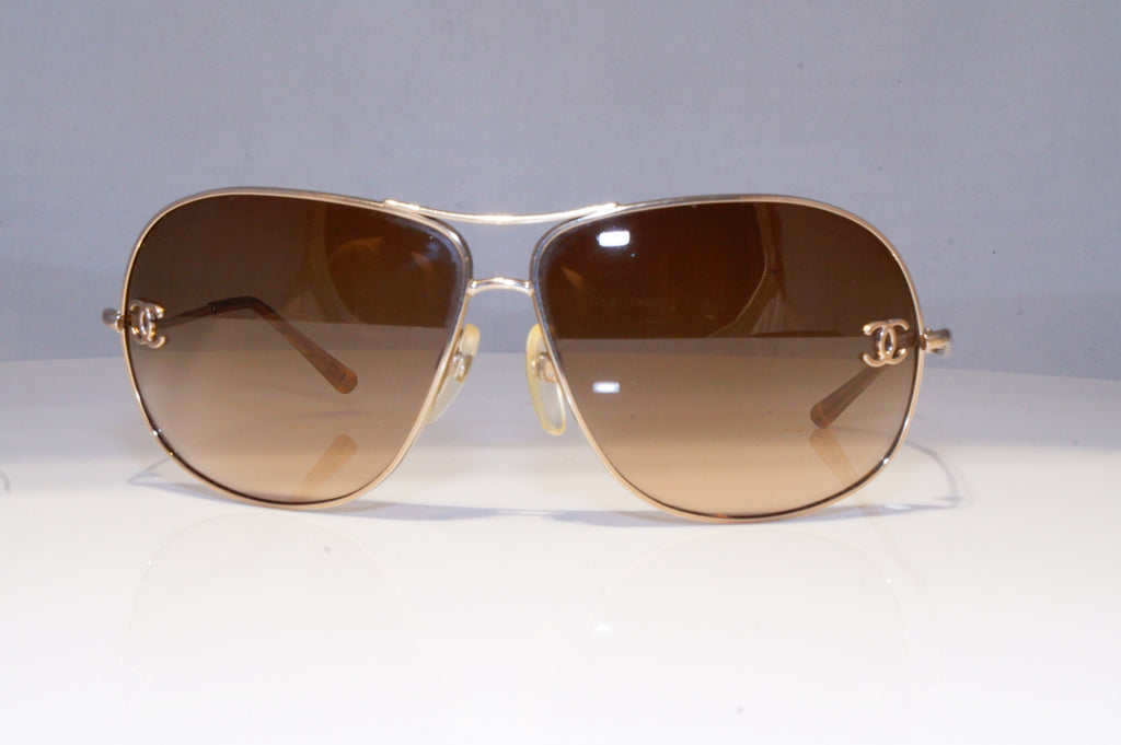 CHANEL Womens Designer Sunglasses Silver Pilot 4132 GLD 20706