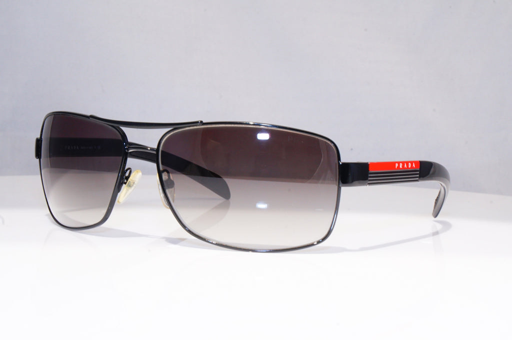 PRADA Mens Designer Sunglasses Black Wrap SPS 54I 7AXOA7 18409