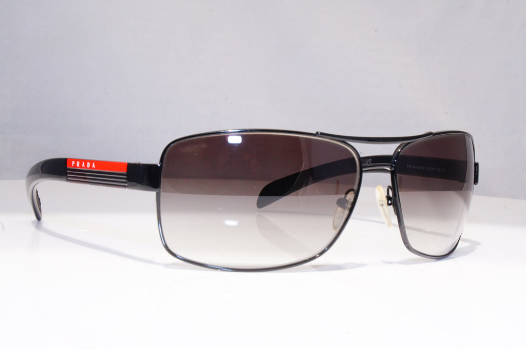 PRADA Mens Designer Sunglasses Black Wrap SPS 54I 7AXOA7 18409