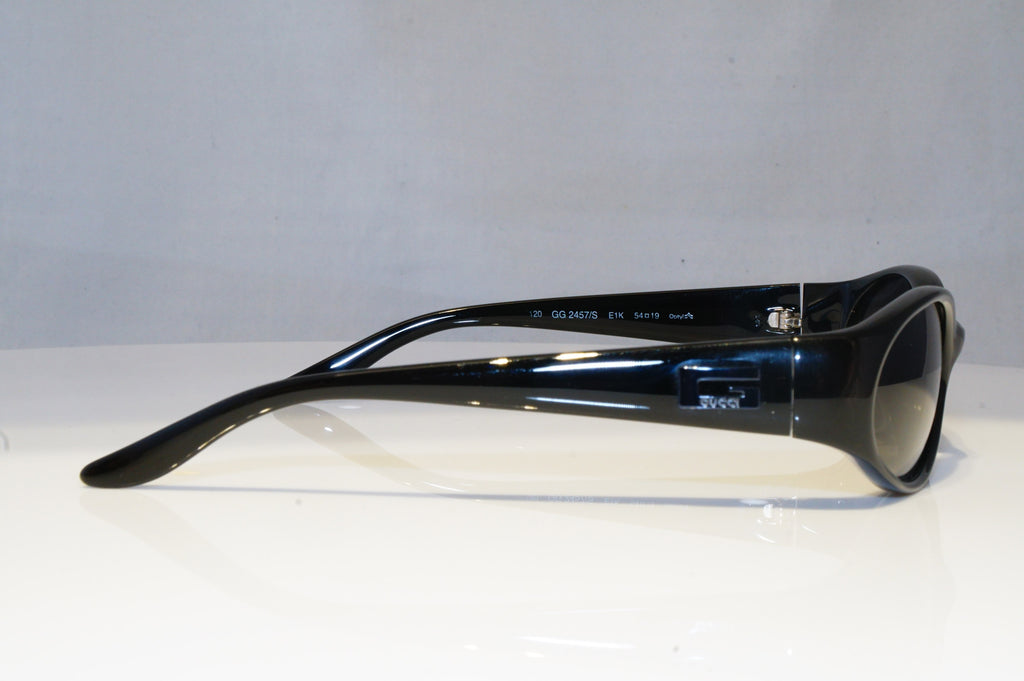GUCCI Mens Womens Vintage Designer Sunglasses Black Rectangle GG 2457 E1K 20802