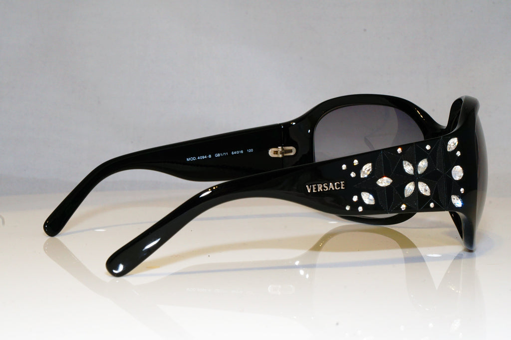 VERSACE Womens Diamante Designer Sunglasses Black Butterfly 4094-B GB1/11 17558