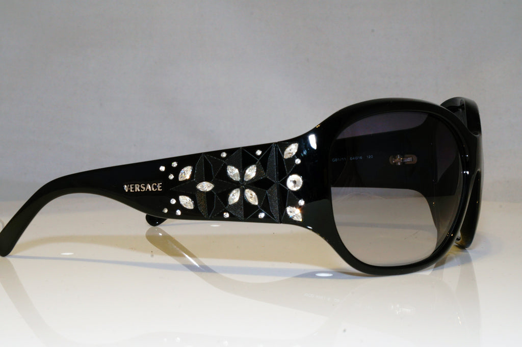 VERSACE Womens Diamante Designer Sunglasses Black Butterfly 4094-B GB1/11 17558