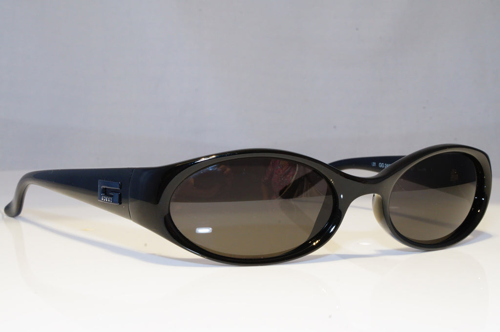 GUCCI Mens Womens Vintage Designer Sunglasses Black Rectangle GG 2457 E1K 20802