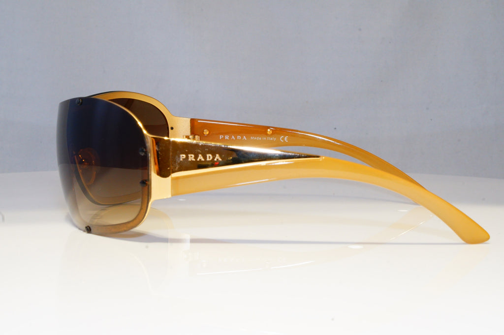 PRADA Mens Womens Designer Sunglasses Gold Shield SPR 63H 5AK-6S1 20756