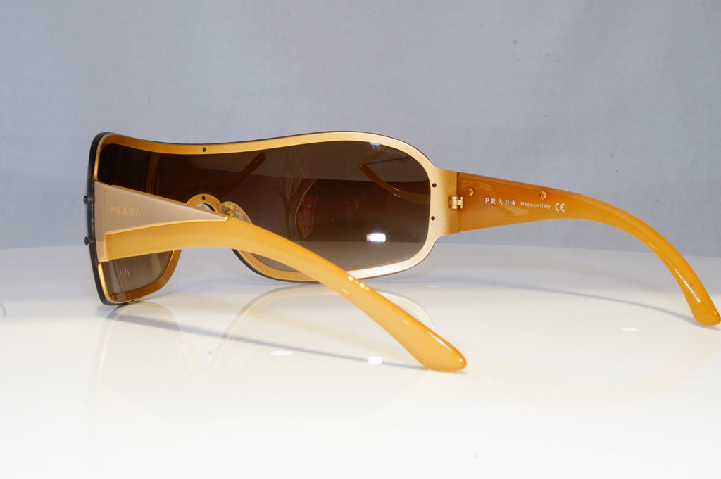 PRADA Mens Womens Designer Sunglasses Gold Shield SPR 63H 5AK-6S1 20756