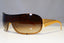 PRADA Mens Womens Designer Sunglasses Gold Shield SPR 63H 5AK-6S1 20756