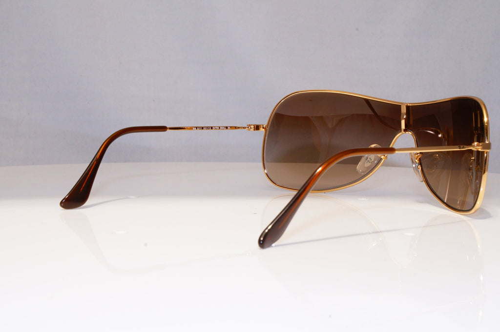 RAY-BAN Mens Womens Sunglasses Gold Shield EXTRA SMALL RB 3211 001/13 21803