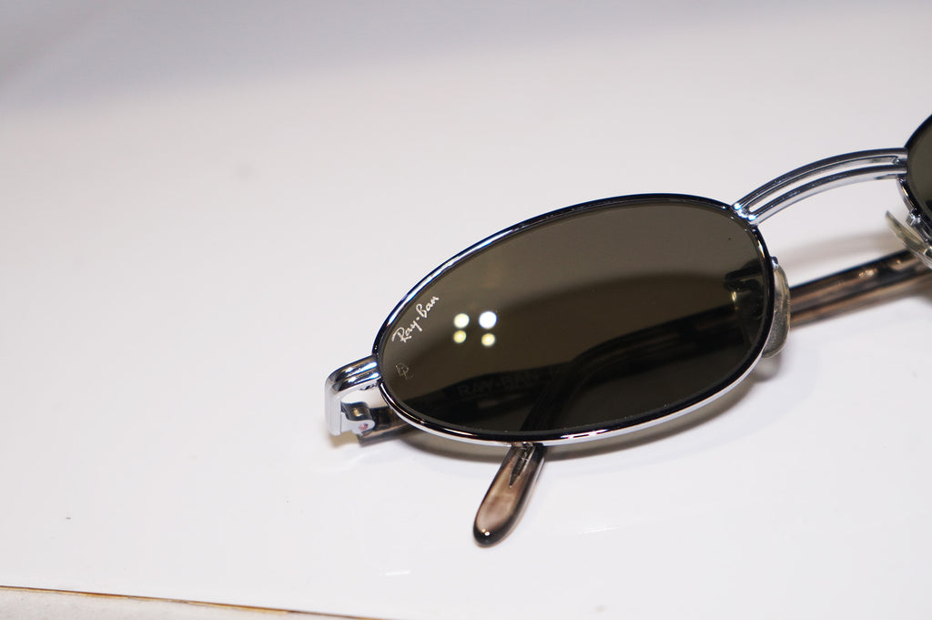 RAY-BAN 1990 Vintage Mens Designer Sunglasses Brown Rectangle W2550 Slv 15417