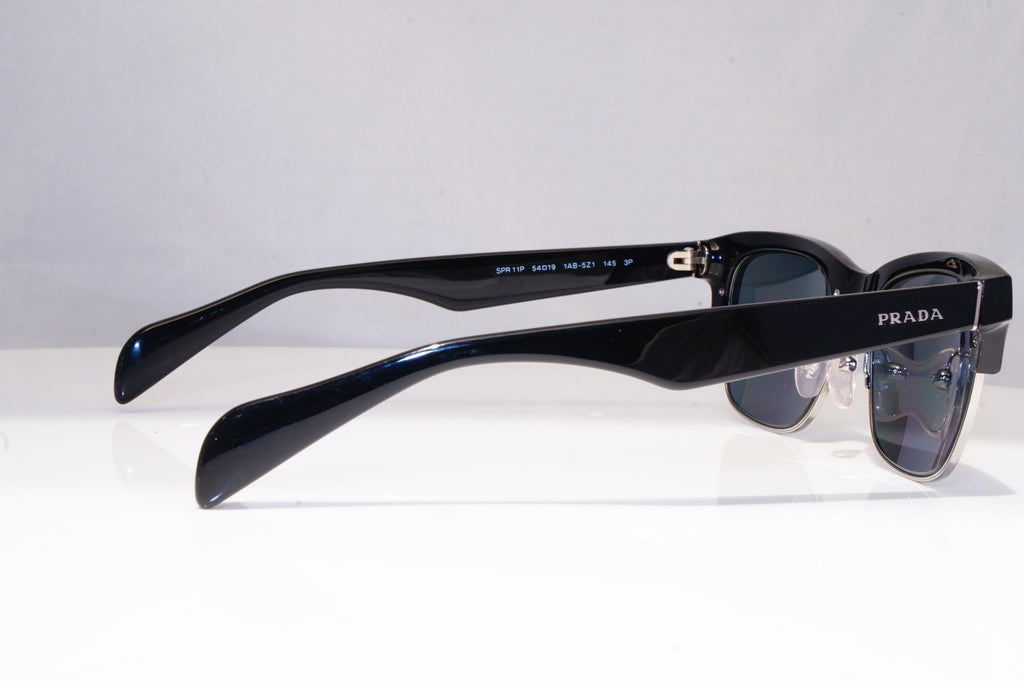 PRADA Mens Polarized Designer Sunglasses Black Rectangle SPR 11P 1AB-5Z1 18422