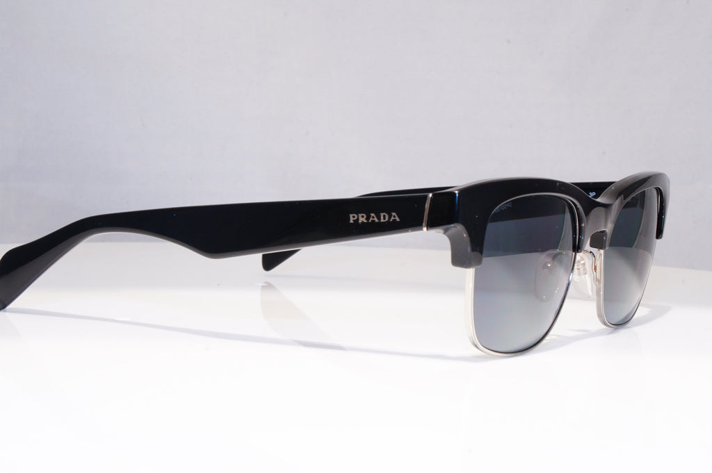 PRADA Mens Polarized Designer Sunglasses Black Rectangle SPR 11P 1AB-5Z1 18422