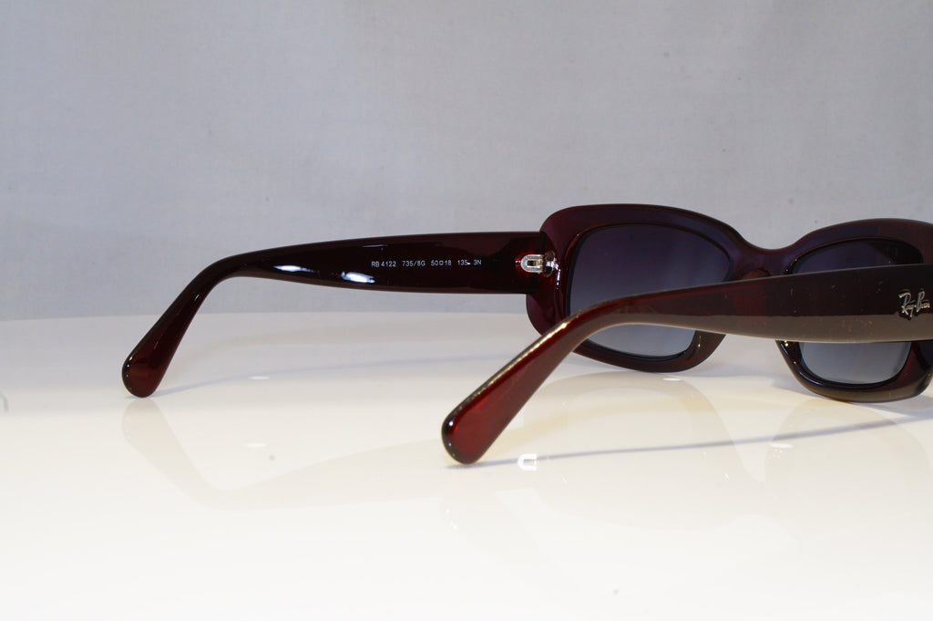 RAY-BAN Mens Designer Sunglasses Burgundy Rectangle RB 4122 735/8G 20772