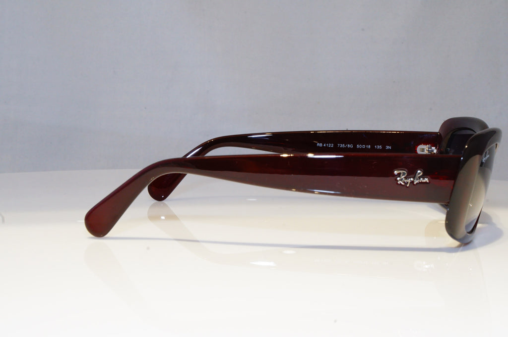 RAY-BAN Mens Designer Sunglasses Burgundy Rectangle RB 4122 735/8G 20772