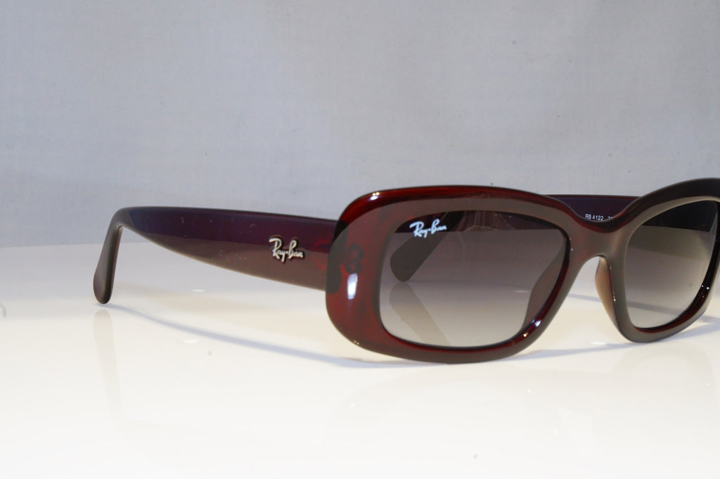 RAY-BAN Mens Designer Sunglasses Burgundy Rectangle RB 4122 735/8G 20772