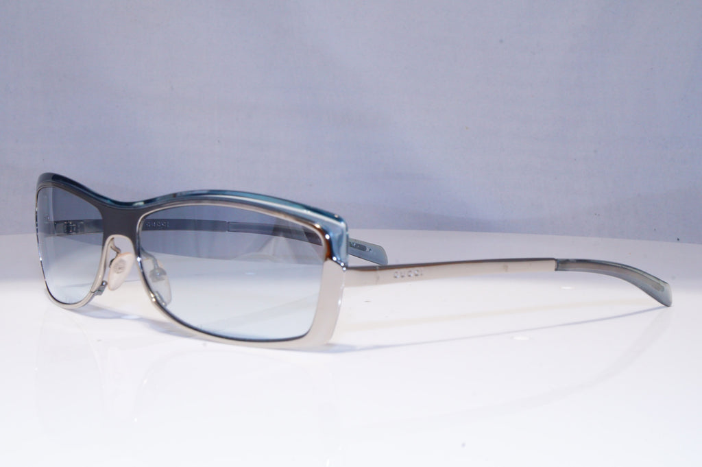GUCCI Womens Vintage 1990 Designer Sunglasses Silver Rectangle GG 2689 6P7 21811