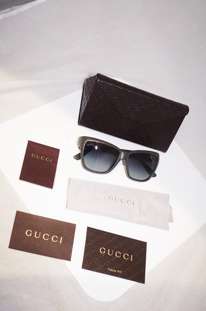 GUCCI Womens Designer Sunglasses Grey Butterfly GG 3655 9RRKD 15368