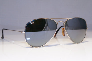 RAY-BAN Mens Mirror Designer Sunglasses Silver Pilot RB 3025 W3277 19653