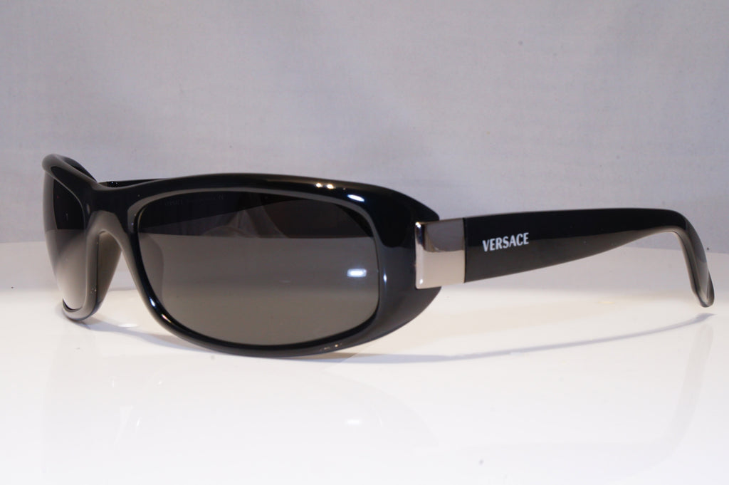 VERSACE Mens Designer Sunglasses Black Wrap PREDATOR 4043 GB1/87 21772