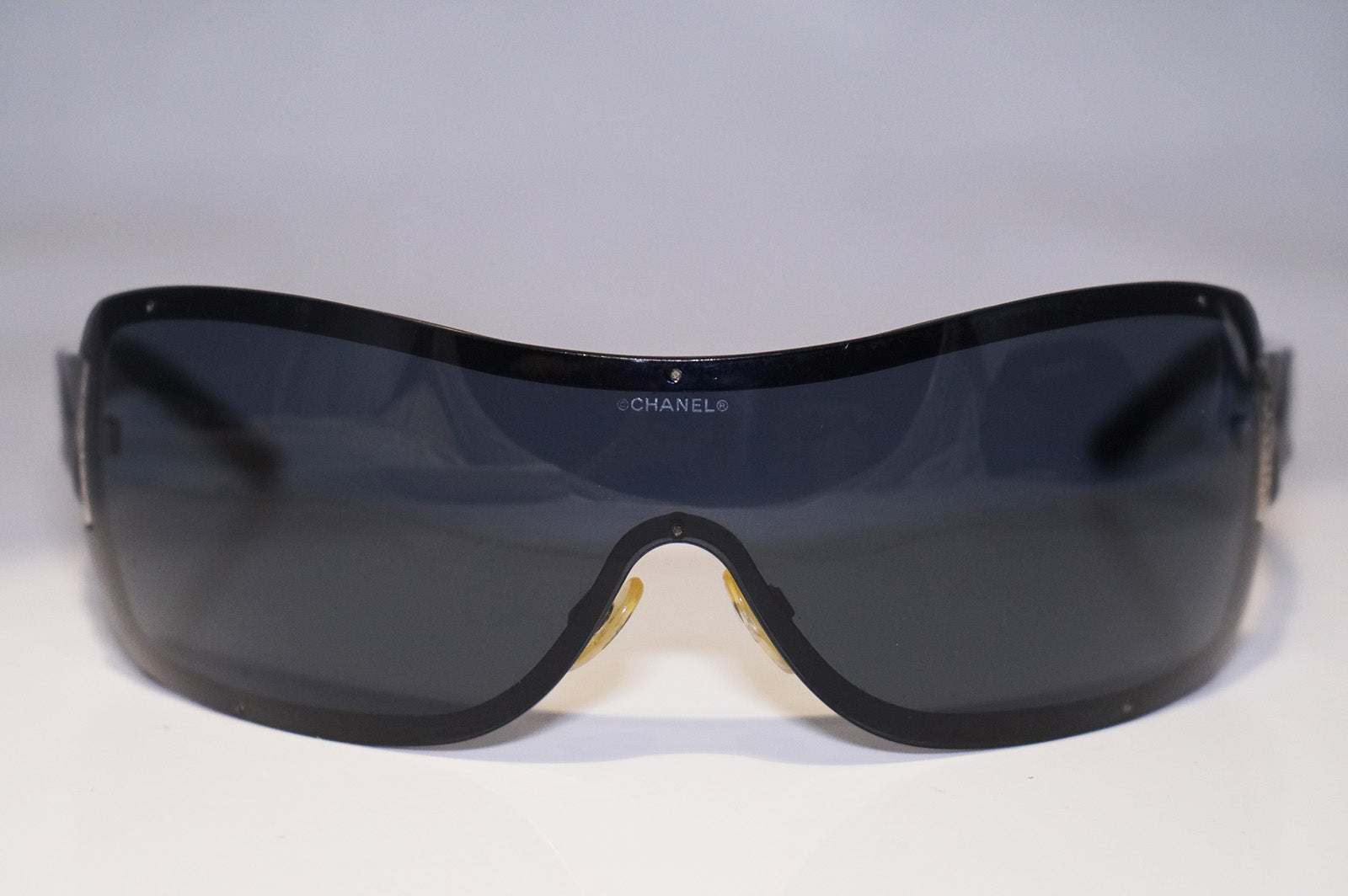 CHANEL Womens Designer Sunglasses Black Shield 4126 C.127/87 15394 –  SunglassBlog