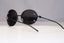 DOLCE & GABBANA Womens Diamante Designer Sunglasses Black Round DG 637S B5 21805