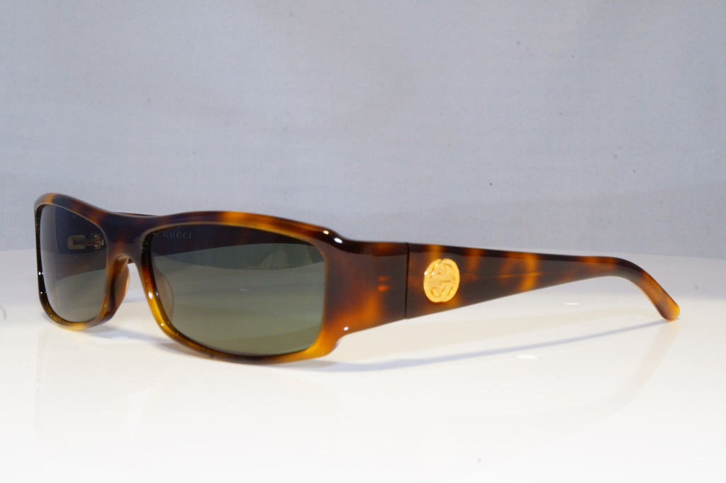 GUCCI Mens Womens Vintage Designer Sunglasses Brown Rectangle GG 1482 05L 20733