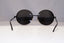 DOLCE & GABBANA Womens Diamante Designer Sunglasses Black Round DG 637S B5 21805