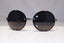 DOLCE & GABBANA Womens Diamante Designer Sunglasses Black Round DG 637S B5 21805