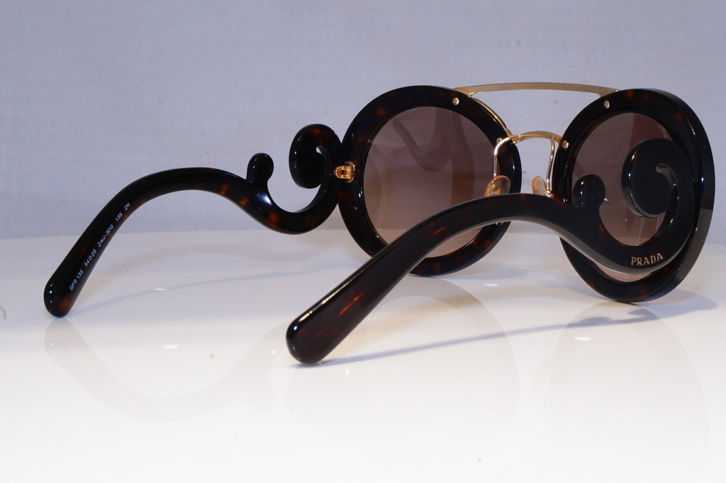 PRADA Womens Baroque Swirl Designer Sunglasses Brown Round SPR 13S 2AU-3D0 19697
