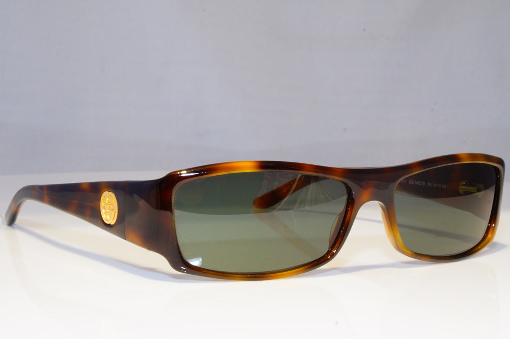 GUCCI Mens Womens Vintage Designer Sunglasses Brown Rectangle GG 1482 05L 20733