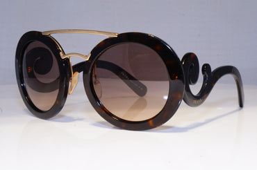 PRADA Womens Baroque Swirl Designer Sunglasses Brown Round SPR 13S 2AU-3D0 19697