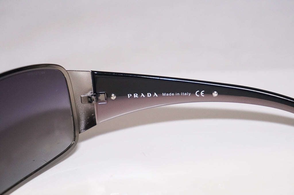 PRADA Boxed Mens Designer Sunglasses Silver Shield SPR 53H 5AV-5D1 15374