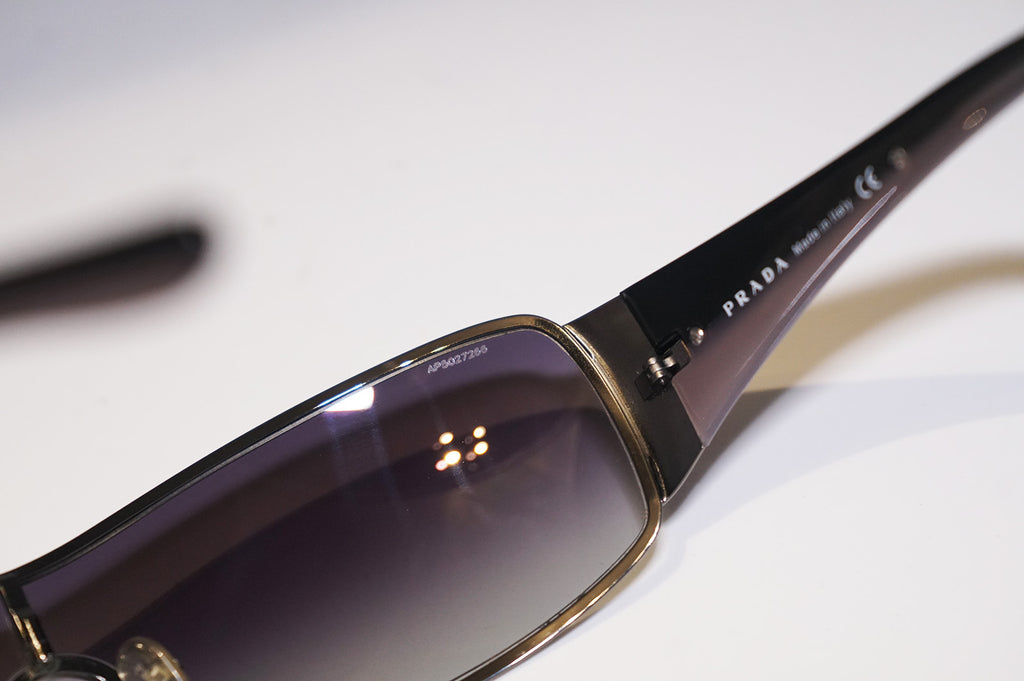 PRADA Boxed Mens Designer Sunglasses Silver Shield SPR 53H 5AV-5D1 15374