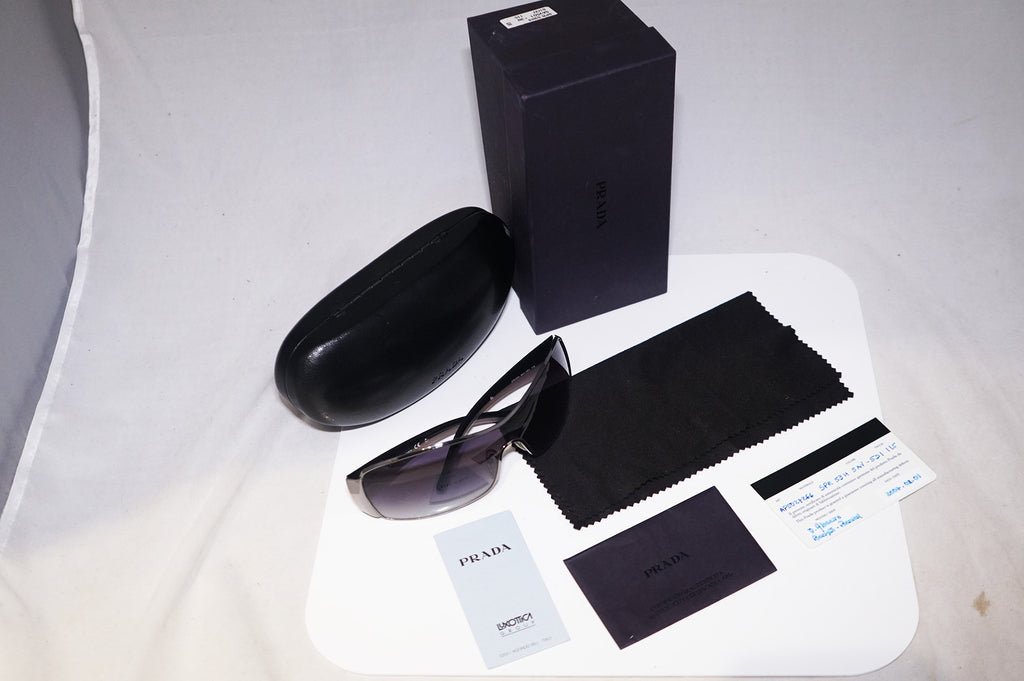 PRADA Boxed Mens Designer Sunglasses Silver Shield SPR 53H 5AV-5D1 15374
