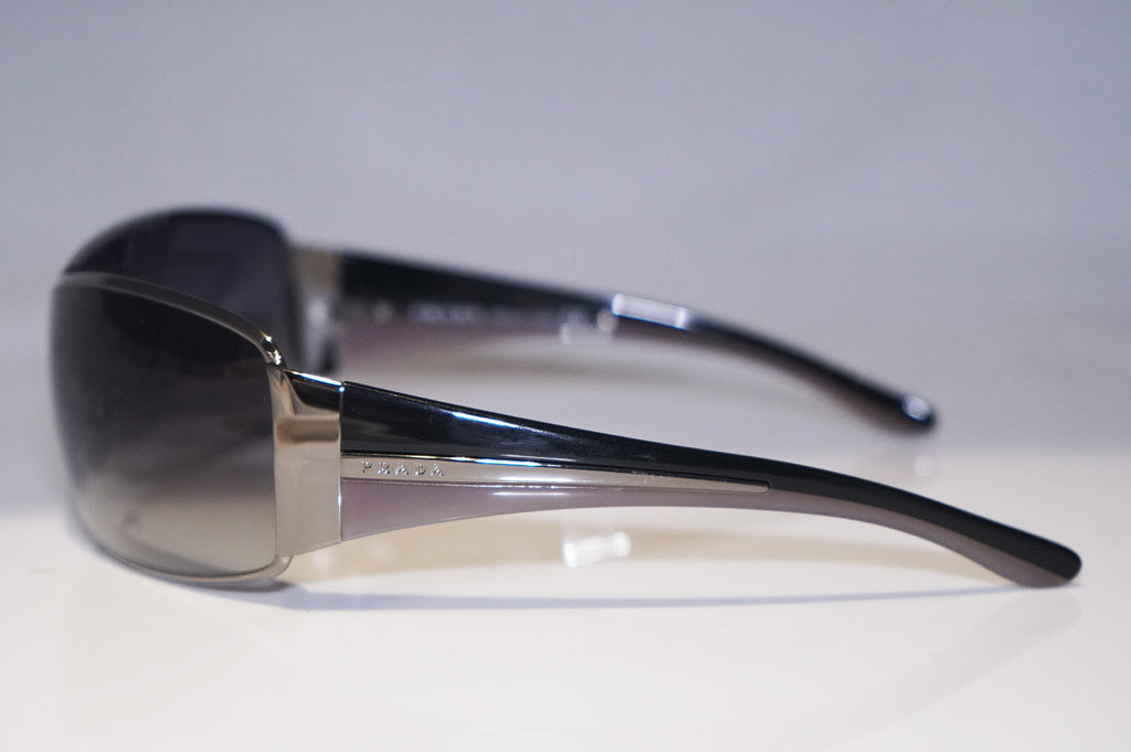 PRADA Boxed Mens Designer Sunglasses Silver Shield SPR 53H 5AV-5D1 15374