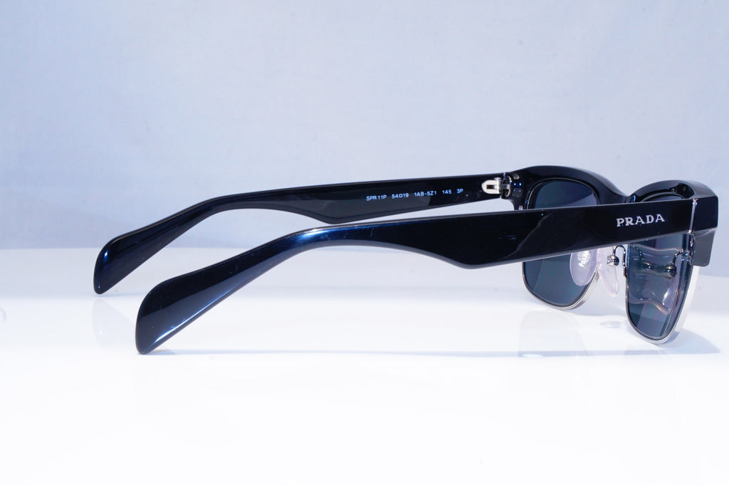 PRADA Mens Polarized Designer Sunglasses Black Rectangle SPR 11P 1AB-5Z1 18270