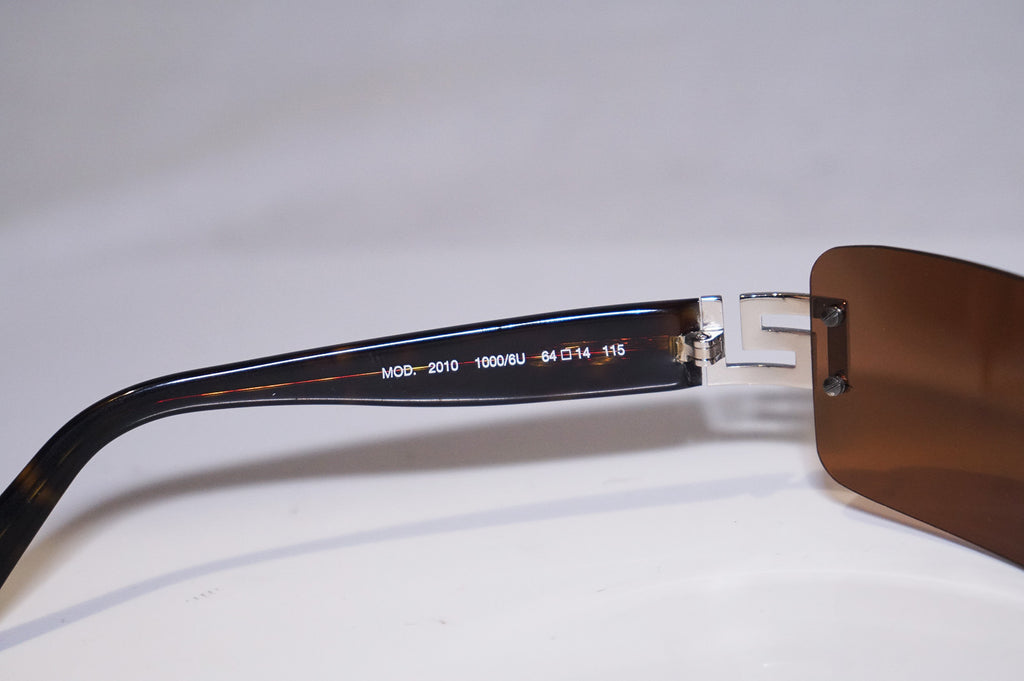 VERSACE Womens Designer Sunglasses Brown Rectangle MOD 2010 1000/6U 15318