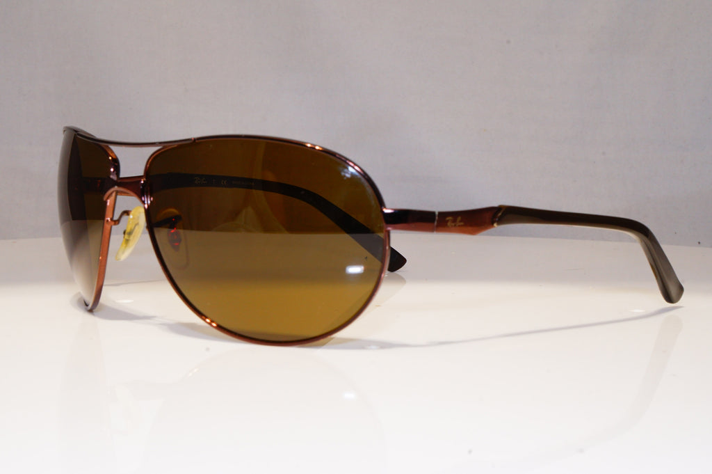 RAY-BAN Mens Designer Sunglasses Brown Pilot RB 3393 014/73 21792