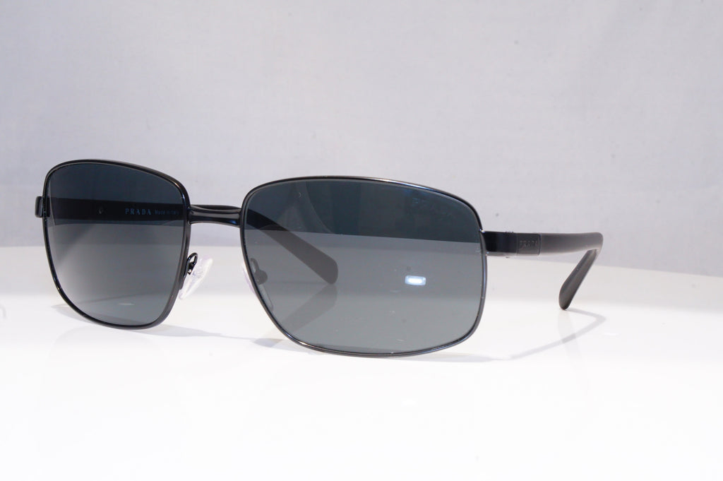 PRADA Mens Designer Sunglasses Black Rectangle SPR 54Q 1BO-1A1 18401