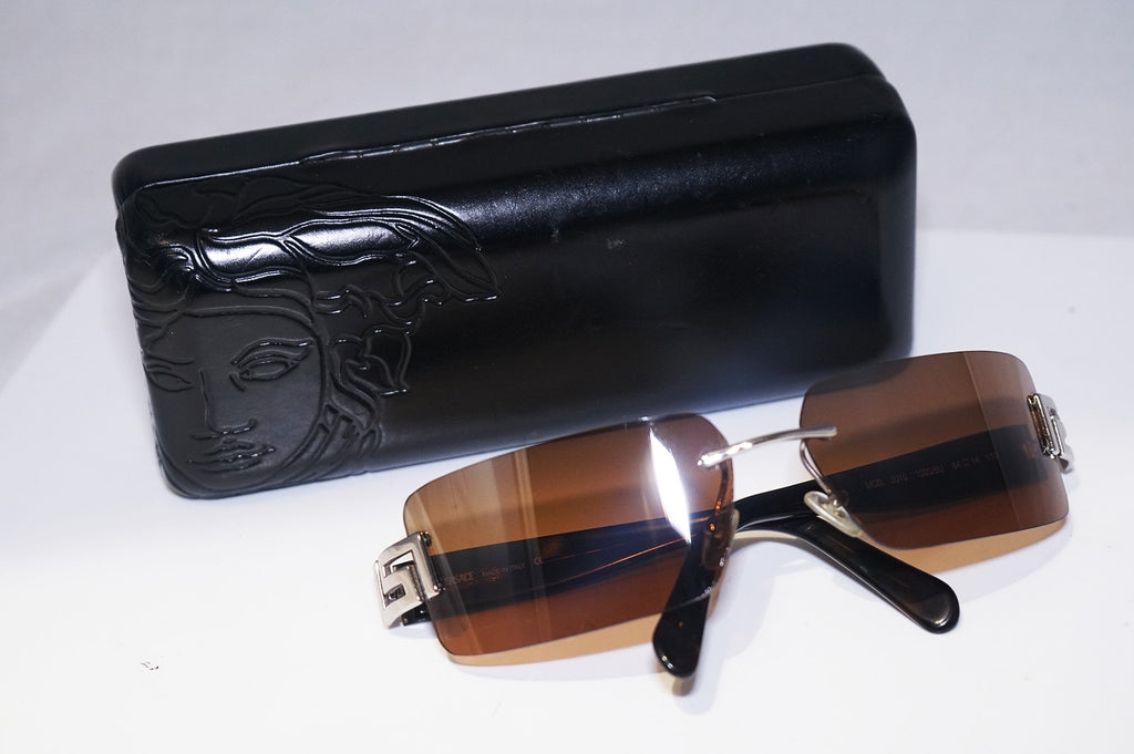 VERSACE Womens Designer Sunglasses Brown Rectangle MOD 2010 1000/6U 15318