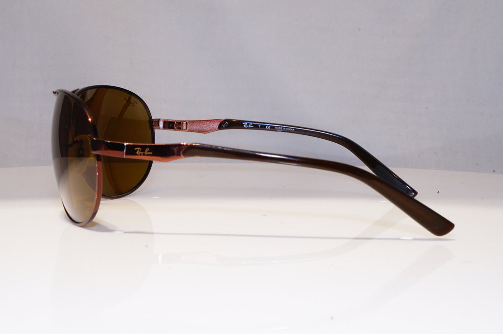 RAY-BAN Mens Designer Sunglasses Brown Pilot RB 3393 014/73 21792