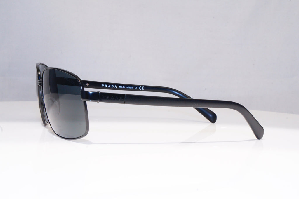 PRADA Mens Designer Sunglasses Black Rectangle SPR 54Q 1BO-1A1 18401