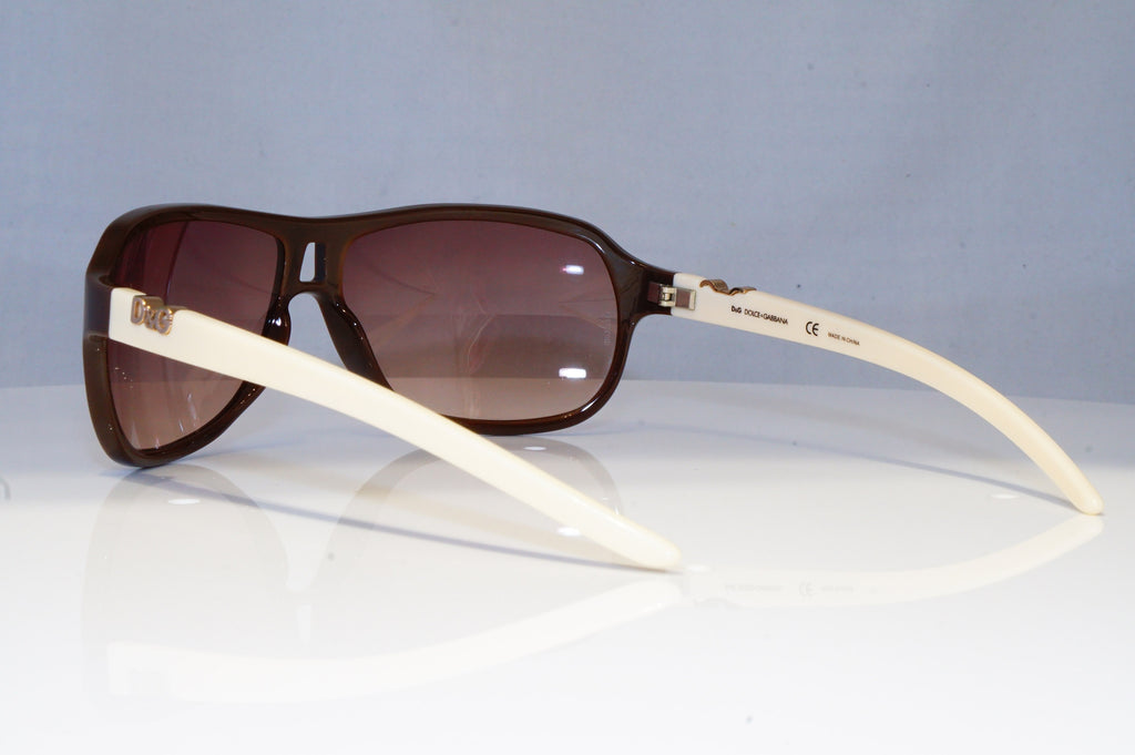 DOLCE & GABBANA Mens Designer Sunglasses White Pilot BROWN D&G 8006 517/13 20759