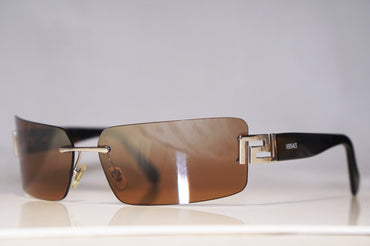 VERSACE Womens Designer Sunglasses Brown Rectangle MOD 2010 1000/6U 15318