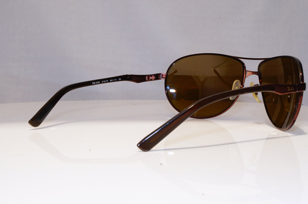 RAY-BAN Mens Designer Sunglasses Brown Pilot RB 3393 014/73 21792