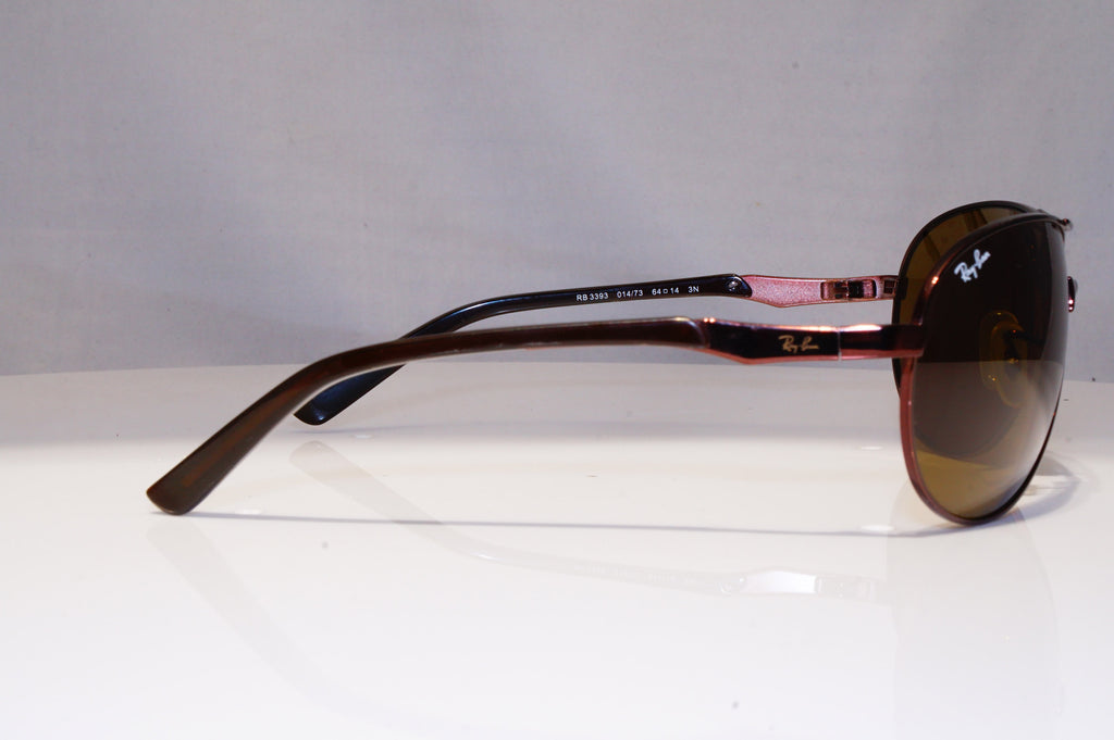 RAY-BAN Mens Designer Sunglasses Brown Pilot RB 3393 014/73 21792